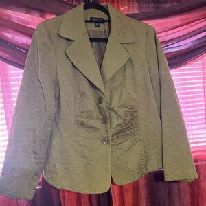 Dress Barn Olive Textured Blazer